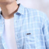 The Indian Garage Co Men Blue & White Slim Fit Checked Casual Shirt