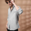 The Indian Garage Co Men Grey Slim Fit Solid Casual Shirt