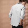 The Indian Garage Co Men Grey Slim Fit Solid Casual Shirt
