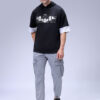 The Indian Garage Co Men Oversized Batman Printed Overhead Hooded Sweatshirt