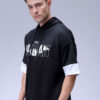 The Indian Garage Co Men Oversized Batman Printed Overhead Hooded Sweatshirt