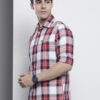 The Indian Garage Co Men Red Tartan Checks Checked Casual Regular Fit Shirt