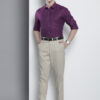 The Indian Garage Co. X Luxe Men Solid Slim Fit Opaque Formal Shirt