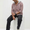 The Roadster Life Co. Men Pure Cotton Checked Hooded Relaxed Fit Shirt