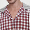 The Roadster Life Co. Men Pure Cotton Checked Hooded Relaxed Fit Shirt