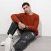 The Roadster Life Co. Self Design Raglan Sleeves Sweatshirt