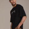 The Roadster Lifestyle Co. Oversized Fit Printed Drop-Shoulder Sleeves Pure Cotton T-shirt