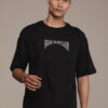 The Roadster Lifestyle Co. Oversized Fit Printed Drop-Shoulder Sleeves Pure Cotton T-shirt