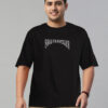 The Roadster Lifestyle Co. Oversized Fit Printed Drop-Shoulder Sleeves Pure Cotton T-shirt