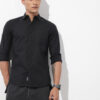 The Roadster Lifestyle Co. Solid Cotton Linen Regular Fit Shirt