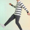 The Roadster Lifestyle Co Striped Polo Collar Tshirt