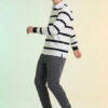 The Roadster Lifestyle Co Striped Polo Collar Tshirt