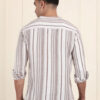 THE SOUL PATROL Men Striped Recycled Cotton Mandarin Collar Short Kurta