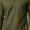 THE SOUL PATROL Soul Patrol Mens Cotton Self Designed Short Kurtas