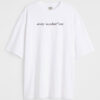 TheBTclub Unisex Oversized Typography Printed Drop-Shoulder Sleeves Pure Cotton T-Shirt