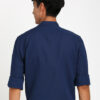 Turtle Band Collar Relaxed Slim Fit Linen Cotton Formal Shirt