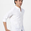 Urbano Fashion Men Spread Collar Solid Cotton Casual Shirt