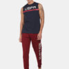 U.S. Polo Assn. Men Blue & White Brand Printed Cotton Lounge T-shirt