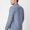 VASTRADO Men Carolina Blue Chalk Striped Kurta