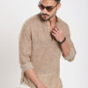VASTRADO Men Checked Thread Work Kurta