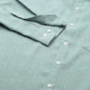 VASTRADO Men Classic Slim Fit Green Slub Textured Shirt