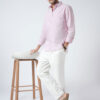 VASTRADO Men Classic Slim Fit Solid Cutaway Collar Cotton Casual Shirt