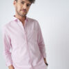 VASTRADO Men Classic Slim Fit Solid Cutaway Collar Cotton Casual Shirt