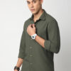 VASTRADO Men Classic Spread Collar Micro Ditsy Printed Slim Fit Casual Shirt