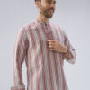 VASTRADO Men Striped Thread Work Kurta