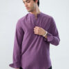 VASTRADO Men Thread Work Jacquard Kurta