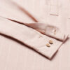 VASTRADO Striped Band Collar Cotton Straight Short Kurta