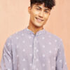 VASTRAMAY Geometric Woven design Jacquard Cotton Sustainable Kurta