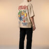 VEIRDO Men Relaxed Oversized Fit Graphic Printed Cuban Collar Pure Cotton Casual Shirt