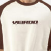 VEIRDO Men Typography Printed Round Neck Cotton Oversized T-shirt