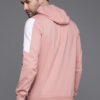 WROGN Men Pink Printed Hooded Pullover Sweatshirt